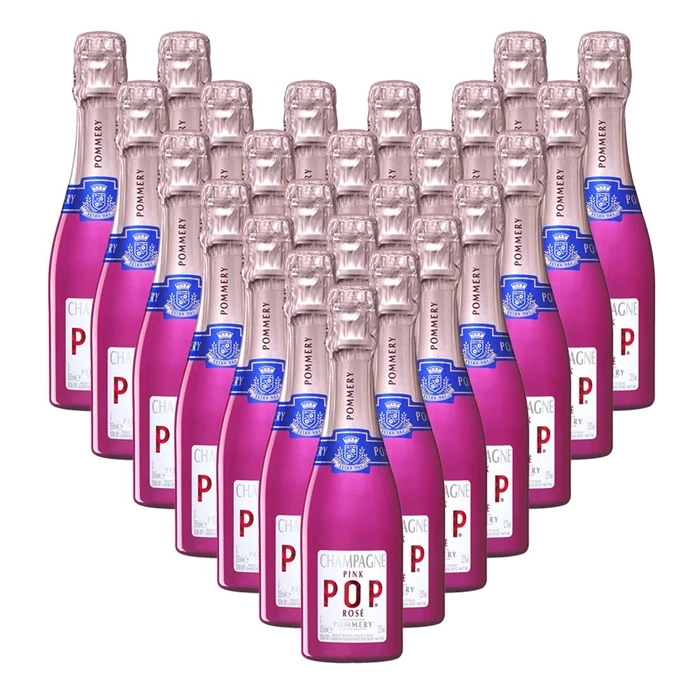Case of 24 Bottles of Pommery Pink POP Rose 20cl – Perfect for Parties or Giveaways